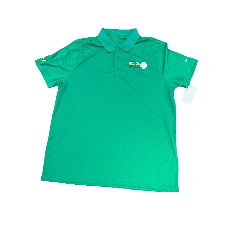 Nike Polo Shirt Mens XL Green Golf Performance Swoosh Short Sleeve New-see Photo